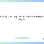 Đề thi giữa kì 2 ngữ văn 8 chân trời sáng tạo có đáp án