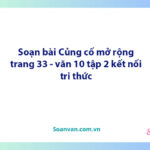 Soạn bài Củng cố, mở rộng lớp 10 trang 33 tập 2 | Ngữ văn 10 Kết nối tri thức