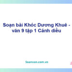 Soạn bài Khóc Dương Khuê | Cánh diều Ngữ văn 9