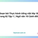 soạn bài thực hành tiếng việt lớp 10 trang 82 tập 1 ngữ văn 10 cánh diều