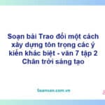 Soạn bài Trao đổi một cách xây dựng, tôn trọng các ý kiến khác biệt | Chân trời sáng tạo Ngữ văn 7