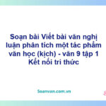 Soạn bài Viết bài văn nghị luận phân tích một tác phẩm văn học (truyện) | Kết nối tri thức Ngữ văn 9