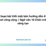 soạn bài viết một bản hướng dẫn ở nơi công cộng văn 10 chân trời sáng tạo