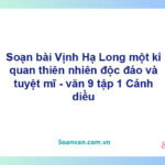 Soạn bài Vịnh Hạ Long: một kì quan thiên nhiên độc đáo và tuyệt mĩ | Cánh diều Ngữ văn 9