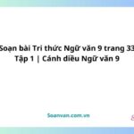 soạn bài tri thức ngữ văn 9 trang 33 tập 1 cánh diều ngữ văn 9