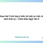 soạn bài trình bày ý kiến về một sự việc có tính thời sự cánh diều ngữ văn 9