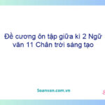 Đề cương ôn tập giữa kì 2 Ngữ văn 11 Chân trời sáng tạo