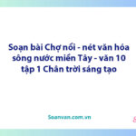 Soạn bài Chợ Nổi - nét văn hóa sông nước miền Tây | Ngữ văn 10 Chân trời sáng tạo