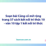 Soạn bài Củng cố mở rộng lớp 10 trang 37 Tập 1 | Ngữ văn 10 Kết nối tri thức