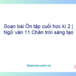 Soạn bài Ôn tập cuối học kì 2 | Ngữ văn 11 Chân trời sáng tạo