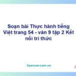 Soạn bài Thực hành tiếng Việt lớp 9 trang 54 Tập 2 | Kết nối tri thức Ngữ văn 9