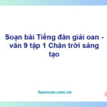 Soạn bài Tiếng đàn giải oan | Chân trời sáng tạo Ngữ văn 9