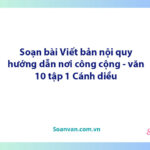 Soạn bài Viết Bản nội quy, hướng dẫn nơi công cộng | Ngữ văn 10 Cánh diều