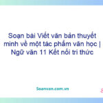 Soạn bài Viết văn bản thuyết minh về một tác phẩm văn học | Ngữ văn 11 Kết nối tri thức