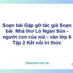 Soạn bài Gặp gỡ tác giả – Kết nối tri thức Văn 6