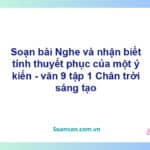 Soạn bài Nghe và nhận biết tính thuyết phục của một ý kiến | Chân trời sáng tạo Ngữ văn 9