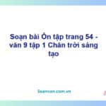 Soạn bài Ôn tập lớp 9 trang 54 Tập 1 | Chân trời sáng tạo Ngữ văn 9