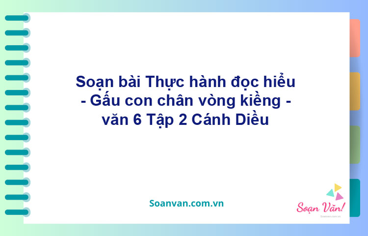 Soạn bài Thực hành đọc hiểu - Gấu con chân vòng kiềng – Cánh diều Văn 6