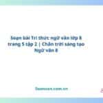 soạn bài tri thức ngữ văn lớp 8 trang 5 tập 2 chân trời sáng tạo ngữ văn 8