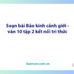 Soạn bài Bảo kính cảnh giới 