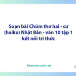 Soạn bài Chùm thơ hai-cư Nhật Bản | Ngữ văn 10 Kết nối tri thức