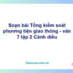 Soạn bài Tổng kiểm soát phương tiện giao thông | Cánh diều Ngữ văn 7