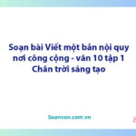 Soạn bài Viết một bản nội quy nơi công cộng | Ngữ văn 10 Chân trời sáng tạo