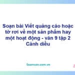 Soạn bài Viết quảng cáo hoặc tờ rơi về một sản phẩm hay một hoạt động | Cánh diều Ngữ văn 9