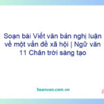 Soạn bài Viết văn bản nghị luận về một vấn đề xã hội | Ngữ văn 11 Chân trời sáng tạo