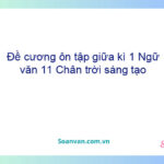 Đề cương ôn tập giữa kì 1 Ngữ văn 11 Chân trời sáng tạo