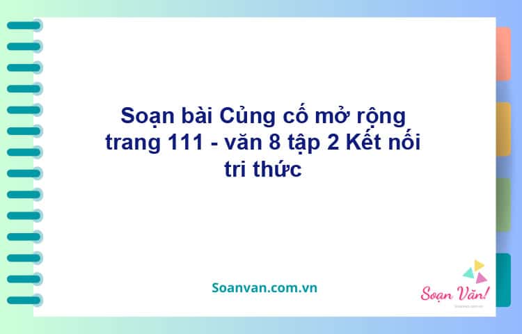 Soạn bài Củng cố, mở rộng lớp 8 trang 111 Tập 2 | Kết nối tri thức Ngữ văn 8