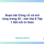 Soạn bài Củng cố và mở rộng trang 83 – Kết nối tri thức Văn 6