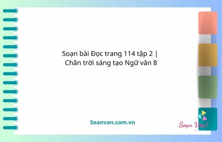 soạn bài Đọc trang 114 tập 2 chân trời sáng tạo ngữ văn 8