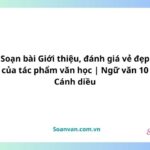 soạn bài giới thiệu, đánh giá vẻ đẹp của tác phẩm văn học ngữ văn 10 cánh diều