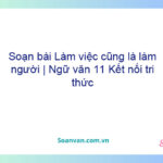 Soạn bài “Làm việc” cũng là “làm người” | Ngữ văn 11 Kết nối tri thức