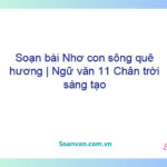 Soạn bài Nhớ con sông quê hương | Ngữ văn 11 Chân trời sáng tạo