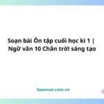 soạn bài Ôn tập cuối học kì 1 ngữ văn 10 chân trời sáng tạo