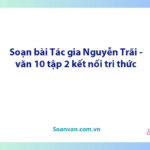 Soạn bài Tác giả Nguyễn Trãi | Ngữ văn 10 Kết nối tri thức