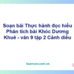 Soạn bài Phân tích bài Khóc Dương Khuê | Cánh diều Ngữ văn 9