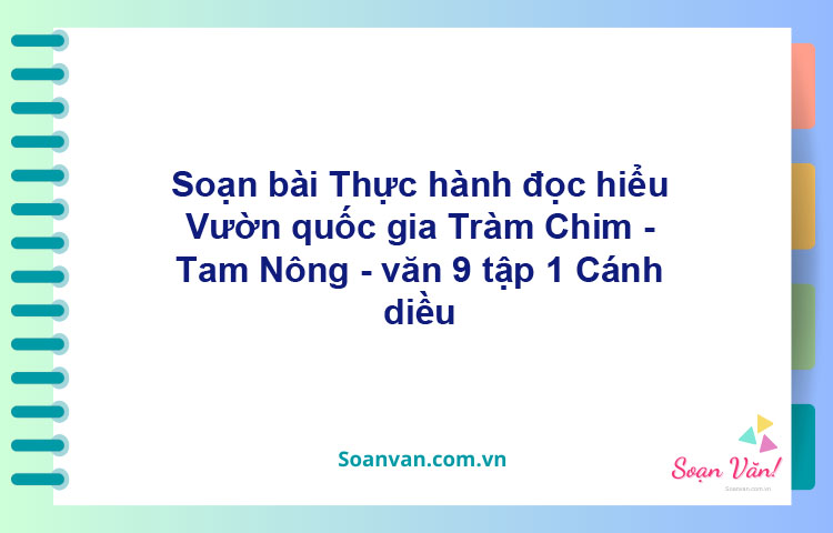 Soạn bài Vườn quốc gia Tràm Chim - Tam Nông | Cánh diều Ngữ văn 9