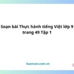 soạn bài thực hành tiếng việt lớp 9 trang 49 tập 1