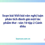 Soạn bài Viết bài văn nghị luận phân tích, đánh giá một tác phẩm thơ | Ngữ văn 10 Cánh diều