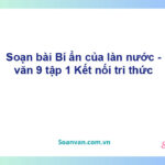 Soạn bài Bí ẩn của làn nước | Kết nối tri thức Ngữ văn 9