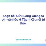 Soạn bài Cửu Long Giang ta ơi – Kết nối tri thức Văn 6 tập 1