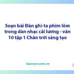 Soạn bài Đàn Ghi-ta phí lõm trong dàn nhạc cải lương | Ngữ văn 10 Chân trời sáng tạo