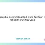 soạn bài Đọc mở rộng lớp 8 trang 123 tập 1 kết nối tri thức ngữ văn 8