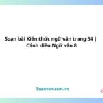 soạn bài kiến thức ngữ văn trang 54 cd