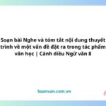 soạn bài nghe và tóm tắt nội dung thuyết trình về một vấn đề đặt ra trong tác phẩm văn học