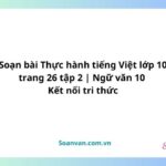 soạn bài thực hành tiếng việt lớp 10 trang 26 tập 2 ngữ văn 10 kết nối tri thức