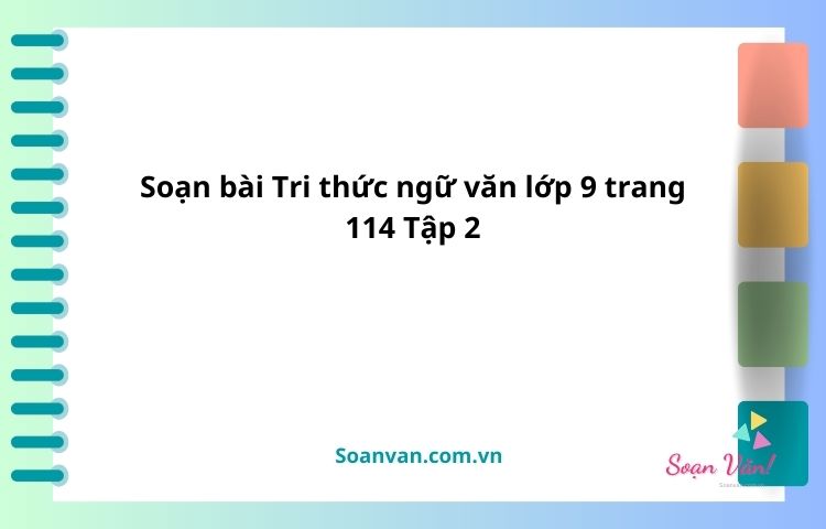 soạn bài tri thức ngữ văn lớp 9 trang 114 tập 2